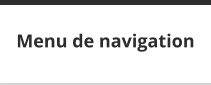 Menu de navigation